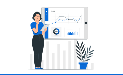 Illustration of performance management and KPI tracking for
                        real-time monitoring, measurement, and optimization of performance.